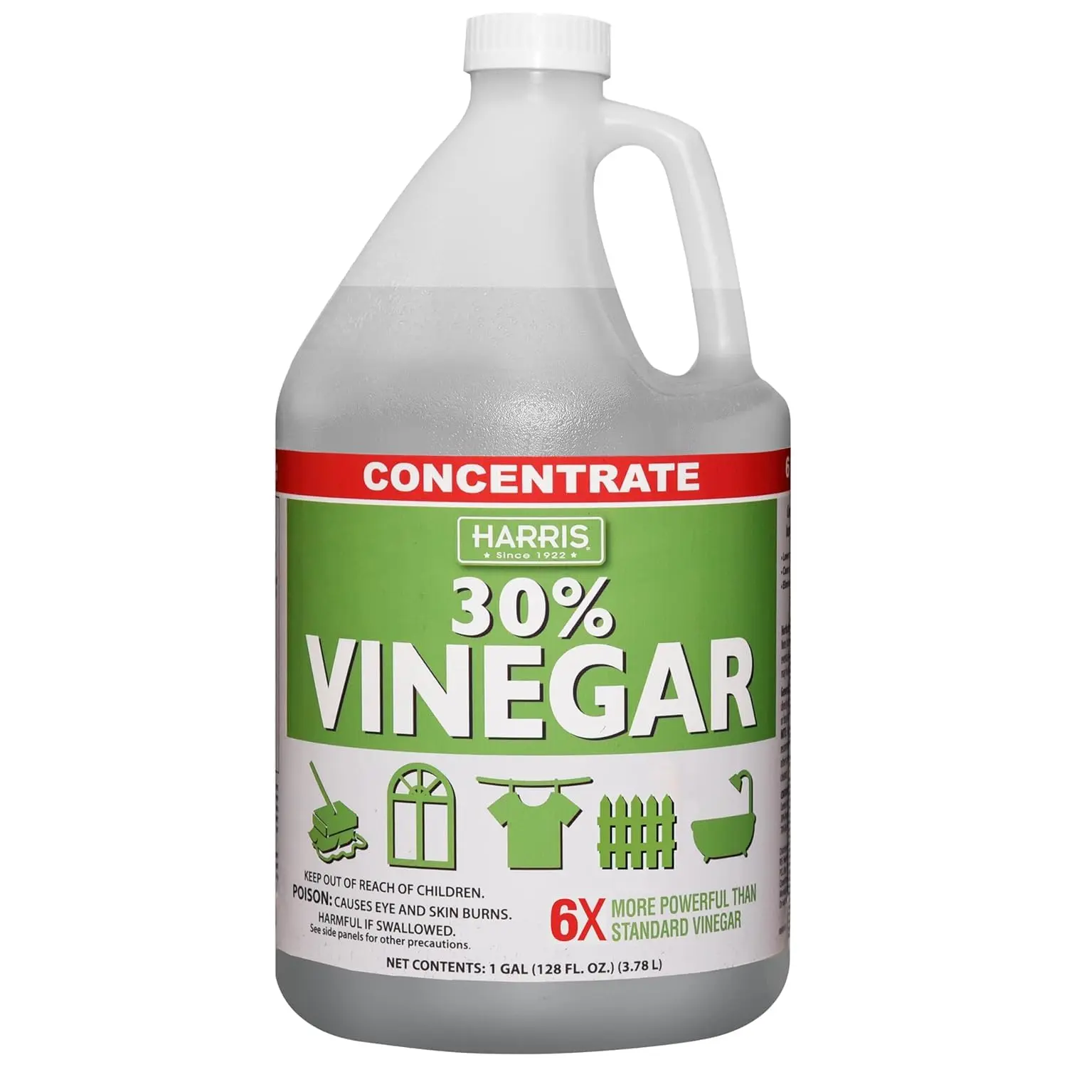 30% Extra Strength Concentrated Vinegar for Home and Outdoor Use, 1 Gallon