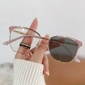 2026 New Arrival Unisex Retro Y2K Anti-Blue Light Glasses – Color-Changing Lightweight Frame for Office & Study, TikTokShopBlackFriday Summer