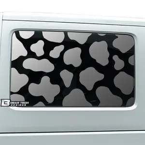 Precut Cow Print Rear Side Quarter Window Decal Stickers Fits 4 Door Jeep Wrangler JKU 2011-2018