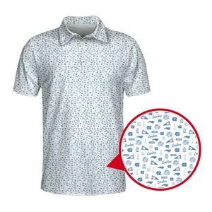 UNC Gameday Men’s Polo – Lightweight All-Over Printed Polo Shirt, Stretchy Soft Fabric, Great Gift for Fans & Golfers