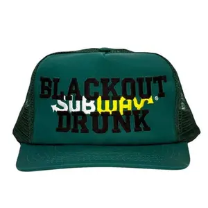 Blackout Drunk Sub Green Mesh Hat Embroidered richadson trucker hat, base ball cap, dad cap, Gift for him and her, Idea for christmas, father day