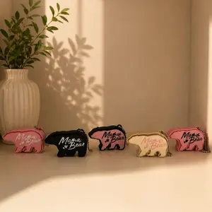 Sensory Mama Bear Clicker Keychain, Handmade Stylish Custom Colors Available on Request