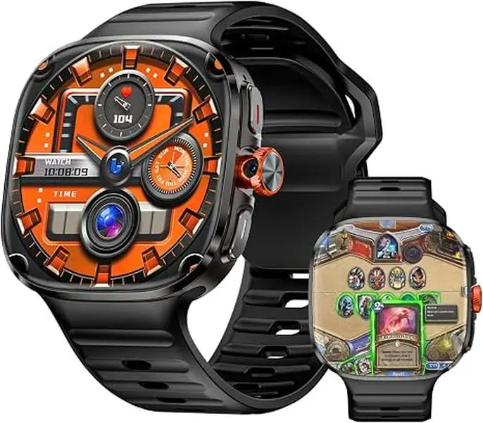 2026 New AI Smartwatch 5G LTE - With Rotary Camera GPS WIFI Sim Card