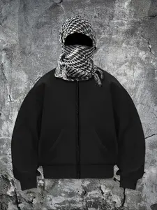 Women's Fashion Long Zipper Scarf Hoodie, Casual Style, Perfect for Daily Wear, Comfortable and Stylish, Ideal for All Seasons