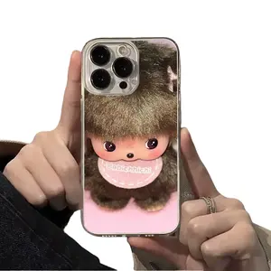 Cute M-Monchhichi Phone Case FUNDA For iPhone 12 11 13 14 15 16 MINI Max Pro Plus Shockproof Soft Clear Back Cover Protection Protector Protective Casing Cellphone Smartphone Case