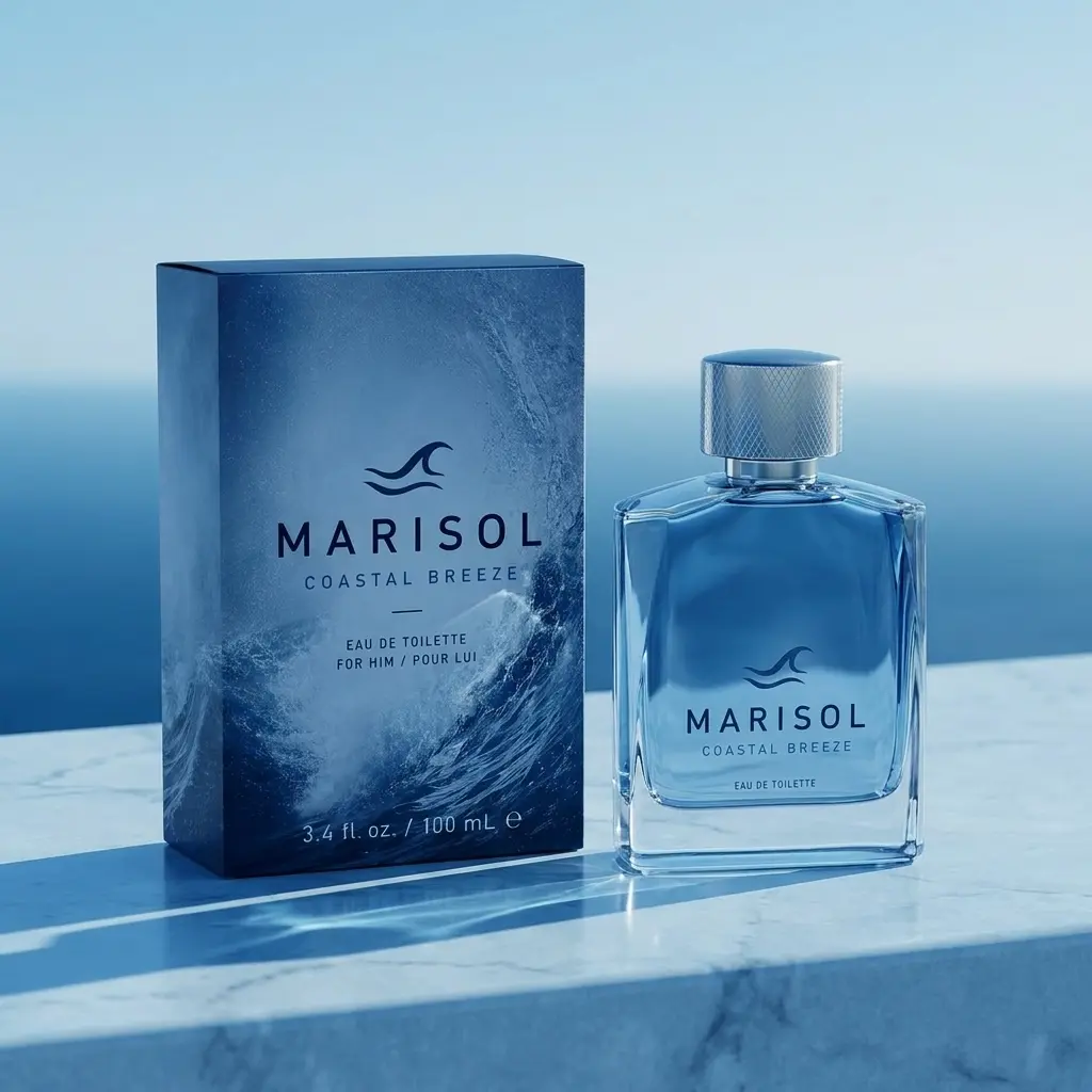 Coastal Breeze Eau de Parfum for Men - Long Lasting & Refreshing Fragrance with Clean Aqua and Oceanic Notes, 100ml, Aquatic Cologne, Aromatic Marine Fragrance, Lasting Effects Men's Fragrance