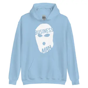 Businessman Ski Hoodie (Light Blue/White) Athletic Fabric