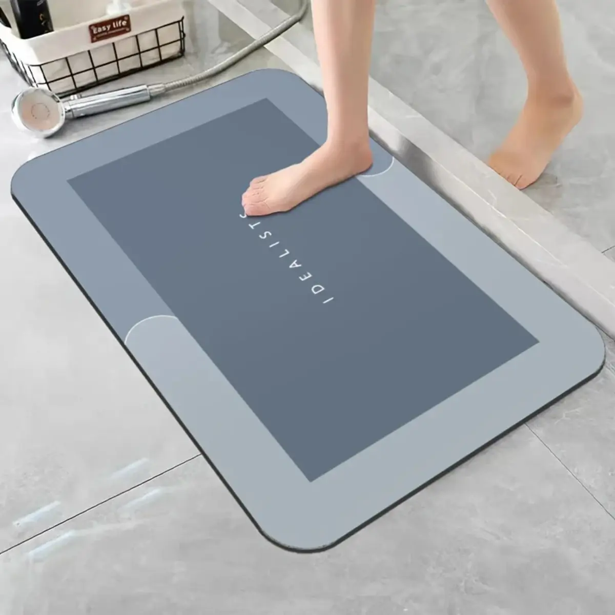 Diatomite Bath Mat Super Absorbent Quick Dry Non Slip Bathroom Rug Soft Floor Mat for Shower Kitchen Laundry Room Bedroom Indoor Outdoor Use