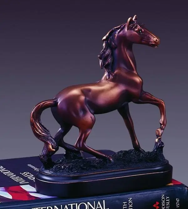 Marian Imports F13008 Horse Bronze-Plated Resin Statue, 1.1 lbs, 5.5 x 2.5 x 6.6 in Home Decor Figurine