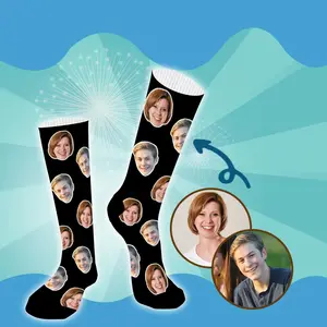 Custom Funny Socks With Photo, Personalized Face Socks With Picture, Custom Novelty Sock With Faces On Them, Custom Socks For Graduation Gifts, Teacher Appreciation Gifts 2026