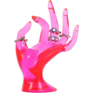 Hand  holder Ring holder for  For Displaying Bracelets, Rings,  and Room decorations and Store event displays (Pink)