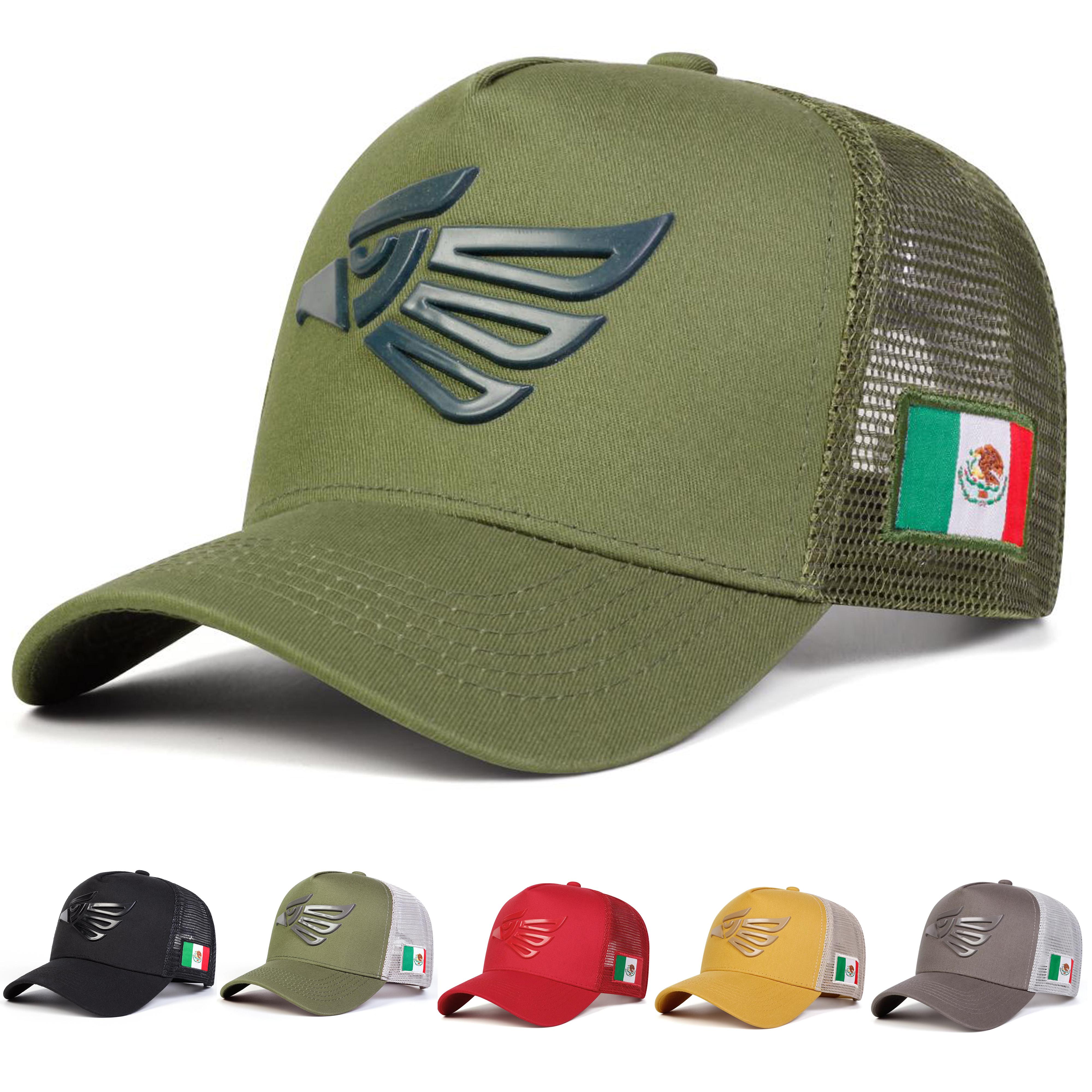 Unisex Mexican Eagle Label Baseball Net Caps Spring Summer Outdoor Adjustable Casual Hats Dad Hat Sunscreen Hat Snapback Trucker Hats Black Snapback Unisex Mexican Eagle Label Baseball Net Caps Spring Summer Outdoor Adjustable Casual Hats Dad Hat Sunscreen Hat Snapback Trucker Hats Black Snapback