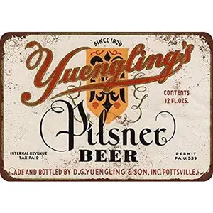 1934 Yuengling's Pilsner Beer Vintage Look Reproduction Metal Tin Sign 8X12 Inches