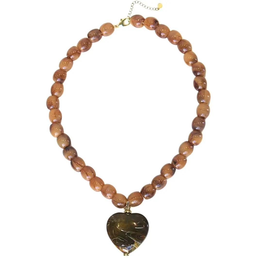 Amour Necklace - Brown