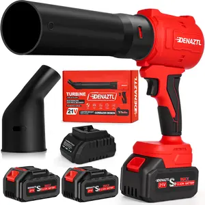 Denaztl Turbo Leaf Blower Pro 21V Cordless with Battery Charger Extended Nozzle Super Power Air Duster for Car Drying Snow Removal Gift