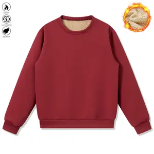 Extra-Thick Men’s Winter Fleece Hoodie with Faux Lambswool Lining - Plain Casual Pullover Tops - Stylish Thermal Mensfashion Outerwear (Extra-Thick Sweatshirts, Fleece Sweatshirts)