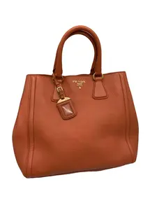 Pre-owned PRADA Vitello Daino Leather Tote Handbag/EE04722001/2001