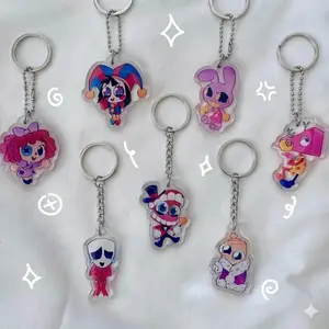 The Amazing Digital Circus Acrylic Keychain, TADC Pomni, Jax