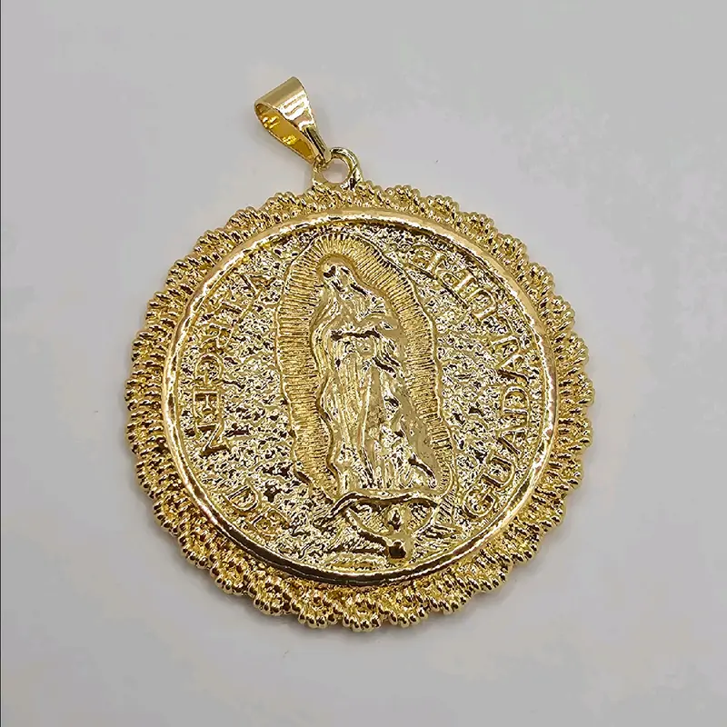 Virgin Mary with Saint Jude  one pendant double side gold-plated NO CHAIN PENDANT ONLY