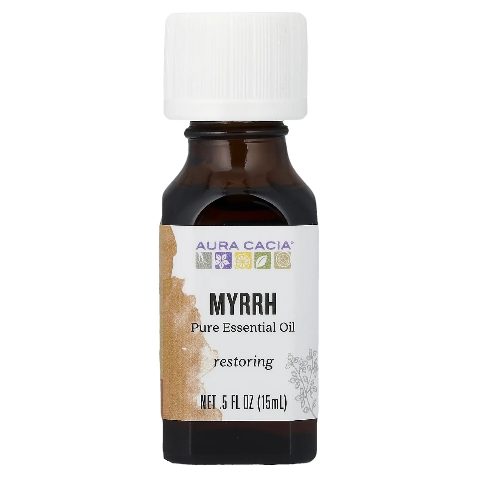 Aura Cacia Pure Essential Oil, Myrrh, 0.5 fl oz (15 ml)