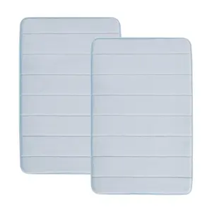 Truly Soft Solid Memory Foam Set of 2 (20x32) Bath Rug