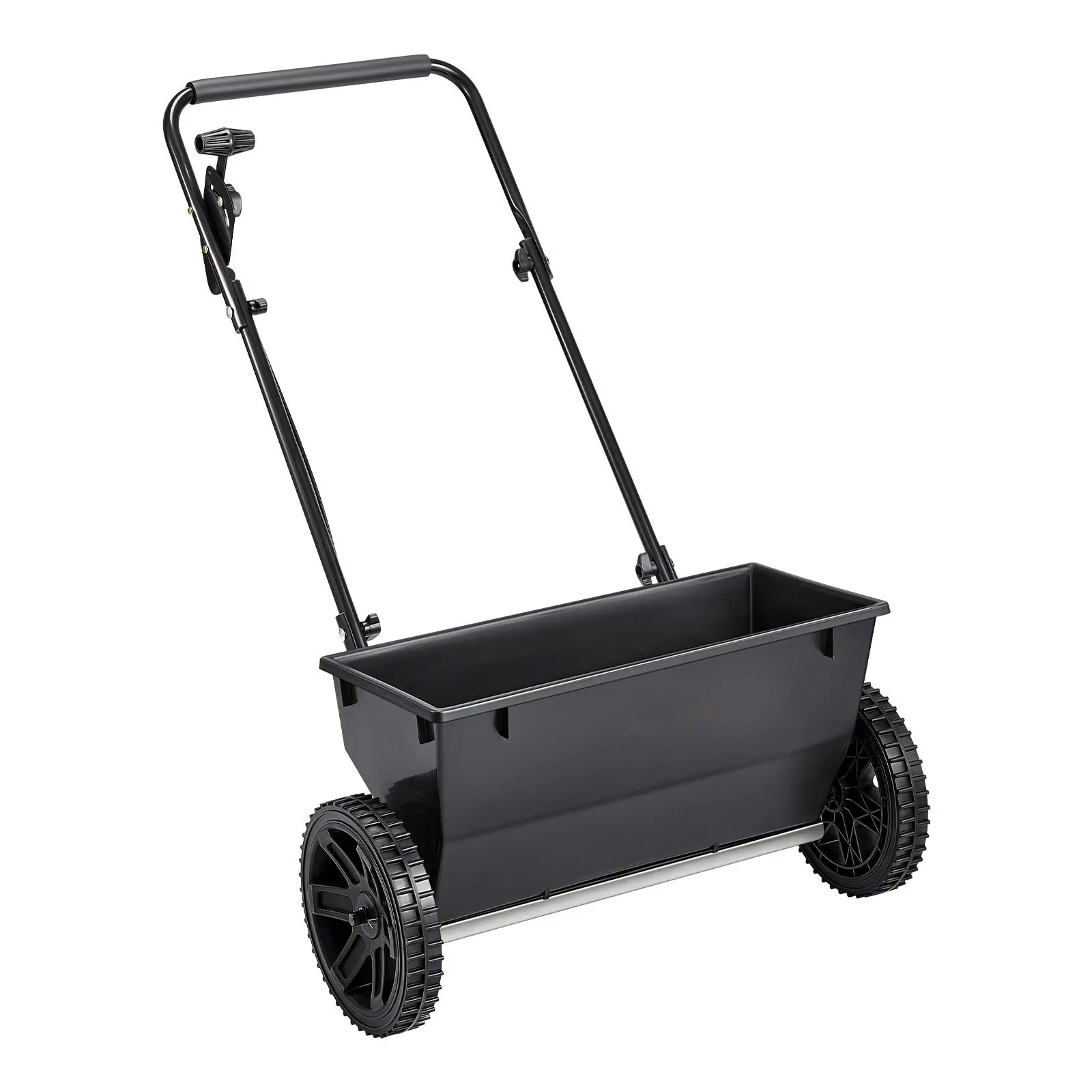 Walk-Behind Push Spreader, 50LBS Capacity, Drop Spreader With Hopper Grate, 18 In Spreading Width & 30 Settings, 10 In All Terrain Tires, Garden & Lawn Spreaders For Seed, Fertilizer, Salt