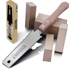 Japanese Hand Saw 6 Inch Double Edge Sided Pull Saw Ryoba SK5 14/17 TPI Flush Cut Beech Handle Wood Saw for Woodworking Tools