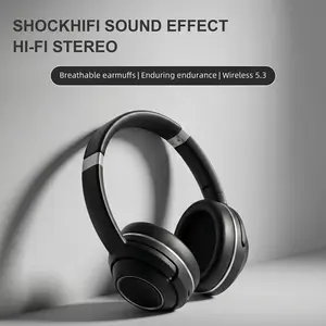 Foldable noise-canceling headphones, Bluetooth gaming headphones, with microphone, Hi-Fi stereo sound, foldable design, rich bass, suitable for home, office, mobile phones, computers, and other scenarios, dual-ear active noise-canceling headphones