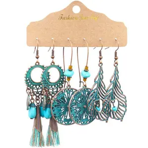 ME03 Cute Teal Boho Earrings Set