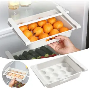 Refrigerator Egg Drawer, Snap-on Egg Holder for Refrigerator Organizes and Protects Eggs - Adjustable and Space Saving Egg Storage Container for Refrigerator