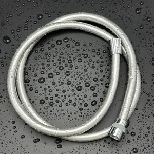 Universal Handheld Shower Head Extension, Silicone Hose with Brass Nuts, Durable Bathroom Accessory, Easy Installation