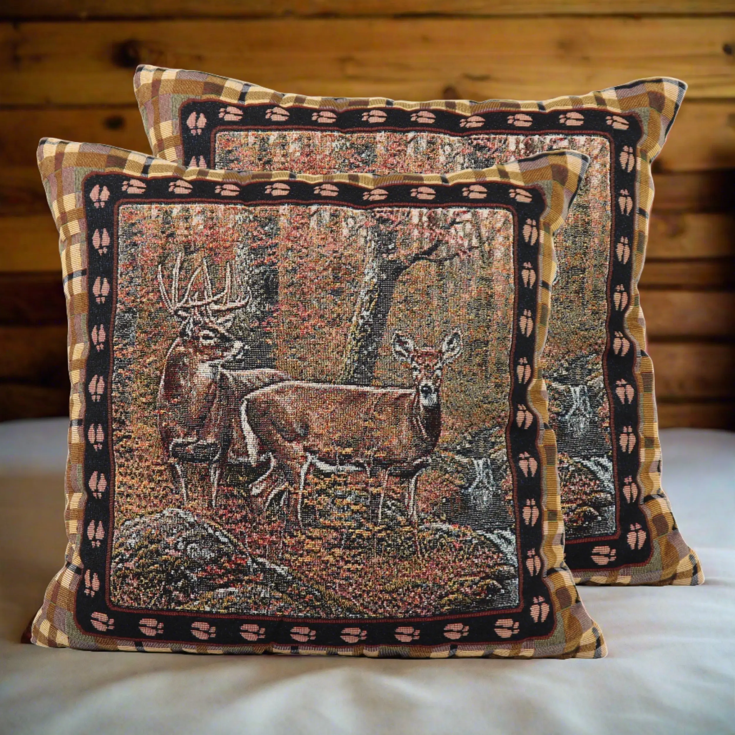 Tapestry Pillow 18in 2pk-Deer