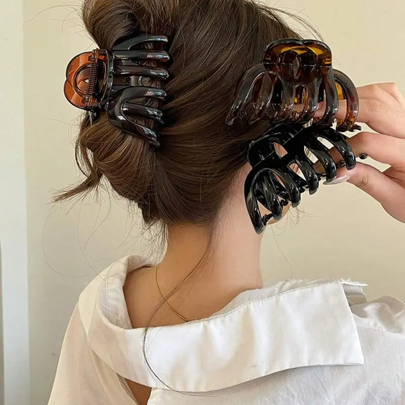 Women's Solid Color Hair Claws, Casual Versatile Hair Accessories for Daily Wear, Simple All-match Hairwear for Women & Girls, Hairpins, Claw Clip Pack, Hair Claw Clips, Hairclips