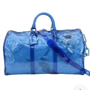 Pre-owned Louis Vuitton Rubber Travel Bags Preowned Clear Keepall 50 travel bag
