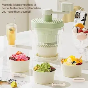 Portable Manual Ice Shaver Machine, Non-Electric Handheld Ice Crusher, Home Use Ice Cream Maker, Small Portable Ice Shaving Machine, Shaved Ice Machine