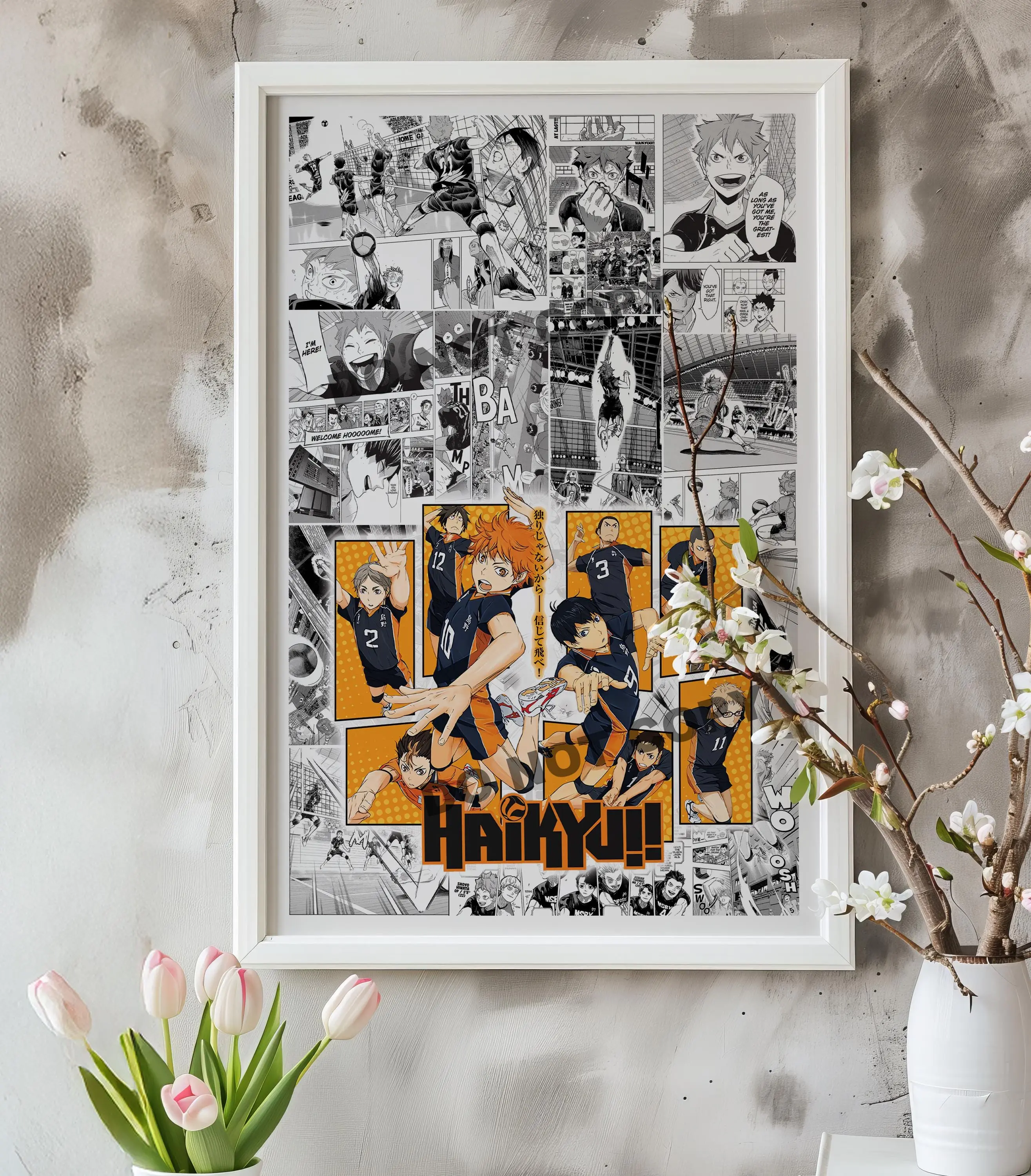 Anime Manga POSTER UNFRAMED - Haikyuu - . - Curated Manga Panels - Wall Art - Shoyo Hinata - Volleyball Anime Gift