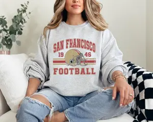 San Francisco Distressed Football Sweatshirt, Go San Francisco Shirt, San Francisco Shirt, San Francisco Gifts