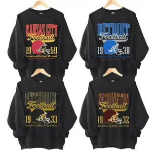 CUSTOM Stadium All Teams Football Sweatshirt, Retro Crewneck for Football Fans, Classic Sports Pullover, Unisex Style, Fall Game Day Apparel