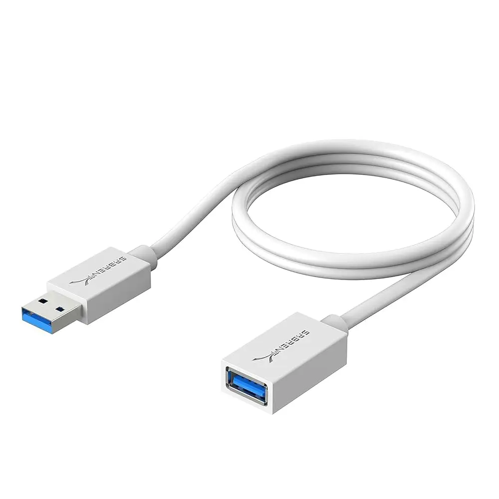 Sabrent USB 3.0 Extension Cable 22AWG A Male to A Female 3 Feet in White