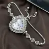 Women's Elegant Heart Shaped Quartz Watch, Exquisite Fashion Analog Wristwatch, Casual Party Watch Ideal Gift for Women