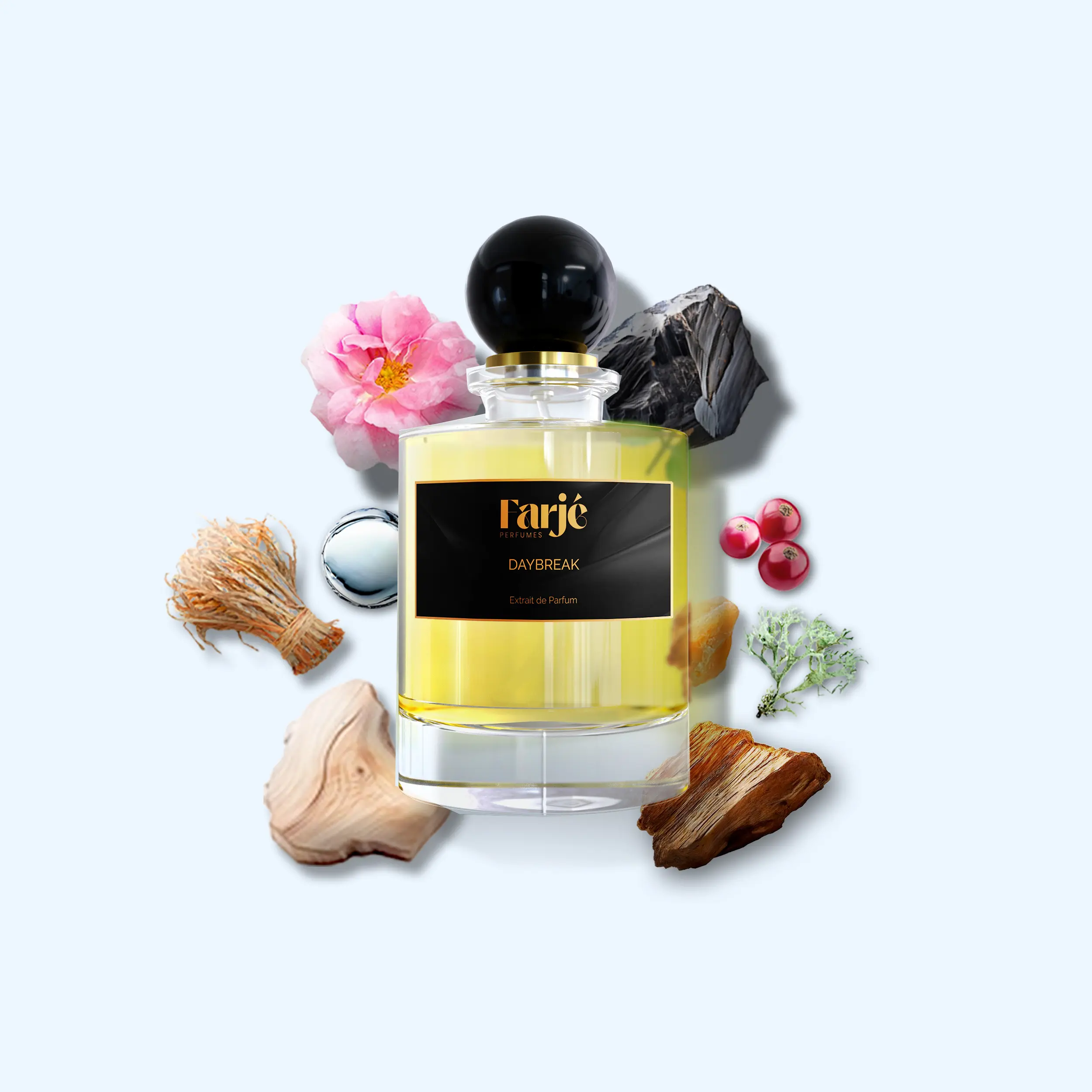 Daybreak by Farjé Perfumes - Unisex Extrait de Parfum 30ml - Ambery, Rose, Warm Spicy, Incense, Oud - Artfully crafted with the finest niche-quality ingredients