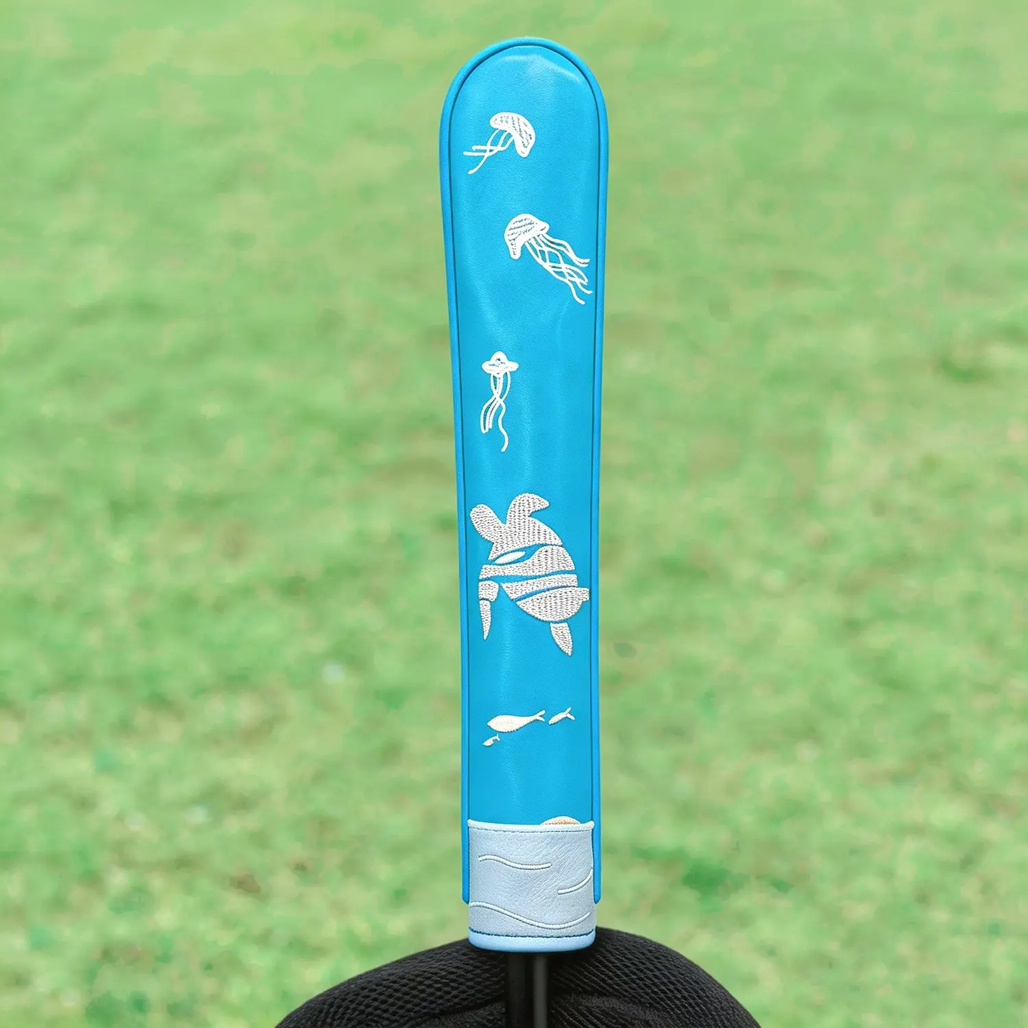 Marine Life Embroidered Golf Alignment Stick Cover, Premium PU Golf Direction Rod Sleeve, Durable Golf Training Accessory for Men & Women, Golf Equipment, Golf Gear
