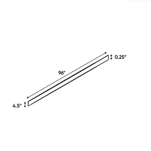 Liberty Shaker Black - 96 Inch Toe Kick Accessories - 96" Width x 4.5" Height x 0.25" Depth