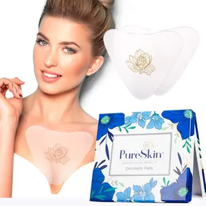 Chest Wrinkle Pads 4 PACK - Decollete Anti Wrinkle Chest Pads | Silicone Patches for Wrinkles from Side Sleeping | Silicone Chest Pads