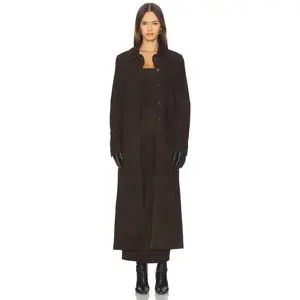 SRG Bruno Suede Coat in Chocolate