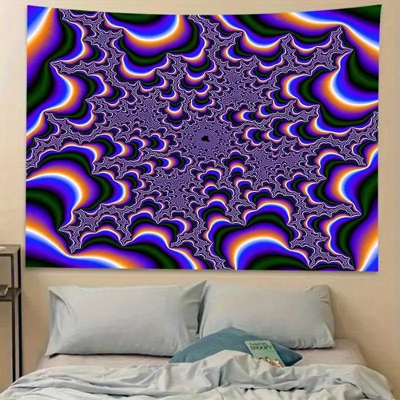 Purple Peach Abstract Fluid Print Polyester Tapestry - Wall Decor Mat, Photo Cloth, Versatile Home Supply for Living Rooms, Bedrooms | Ideal Holiday & Party Gift