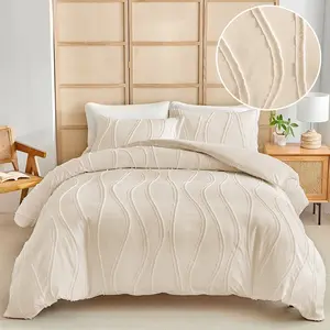 Boho Style Machine Washable Duvet Cover Set, Decorative Duvet Cover Soft Comfortable with Zipper & Corner Straps, 2/3 Piece Set, Perfect Gift Idea