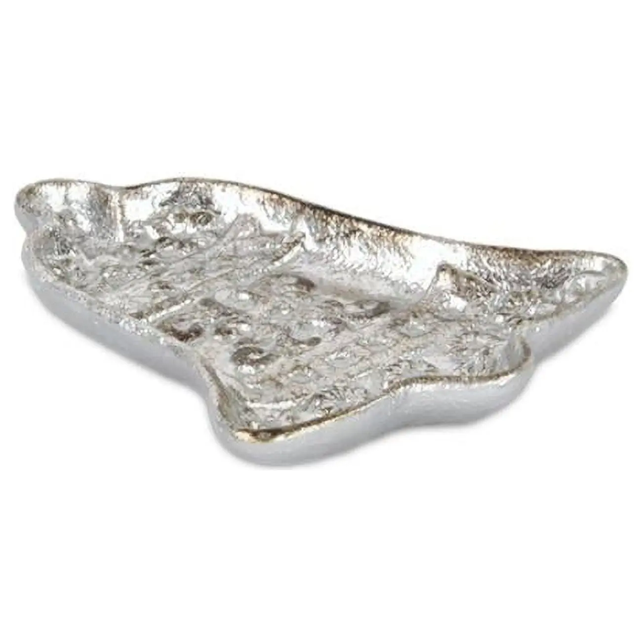 Cheungs 5902SV Silver Bell Shape Metal Christmas Catchall Tray - 2 lbs, 5" l x 6.5" w x 0.75" h, Holiday Thematic Accents, Kitchen Tabletop Serving & Display Plate