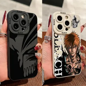 BLEACH Anime Phone Case For iPhone 16e 16 15 14 13 12 11 Mini Pro Max X XR XSMax 8 7 6 6S Plus Soft Silicone Back Cover Protective Cellphone Smartphone Protection, Accessories, Casing