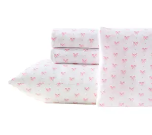 Laura Ashley Heart Of Mine White/Pink MicrofbrFull Sheet Set